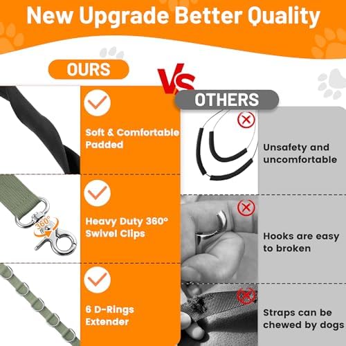 Dog Grooming Belly Strap - Dog Grooming Loops for Table Arm Extender with Clamp Extension Loop Bathing Restraint Leash No Sit Haunch Holder for Small & Medium Dogs Hair Cutting Washing (Army Green) - Image 4