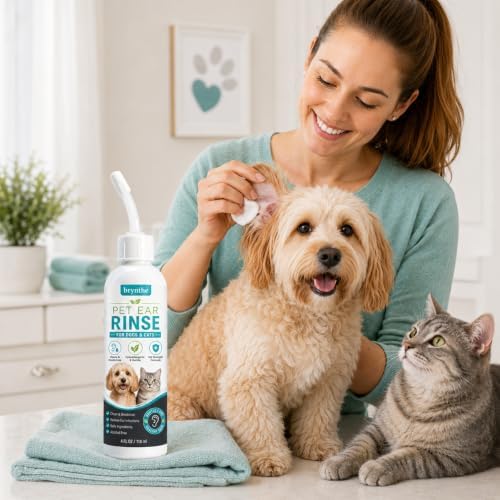 Brynthe Pet Ear Rinse, for Dogs and Cats, Gentle Cleaning Solution Washes Away Wax, Dirt & Debris, Easy-Apply Liquid Formula for Routine Ear Grooming，2pc - Image 7