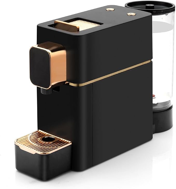 Mini Espresso Coffee Machine for Capsules Compatible with Nespresso OriginalL Machine, Espresso Maker Single Serve, Bestpresso Coffee Capsules Peet's Espresso more (Black) by Cutesun