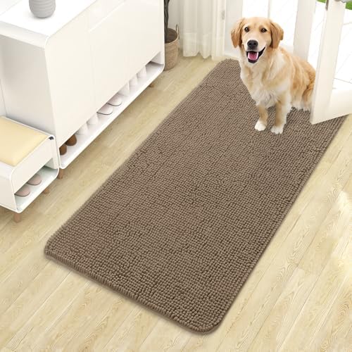 OLANLY Dog Door Mat for Muddy Paws 44x24, Super Absorbent Chenille Mud Mat by OLANLY