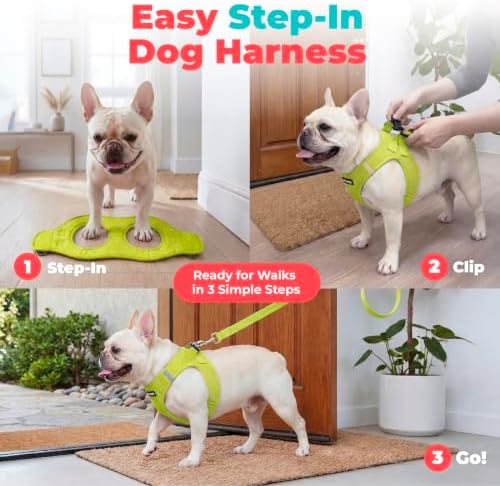 Voyager Step-in Air Dog Vest Harness - Lime Green, Small - Image 3