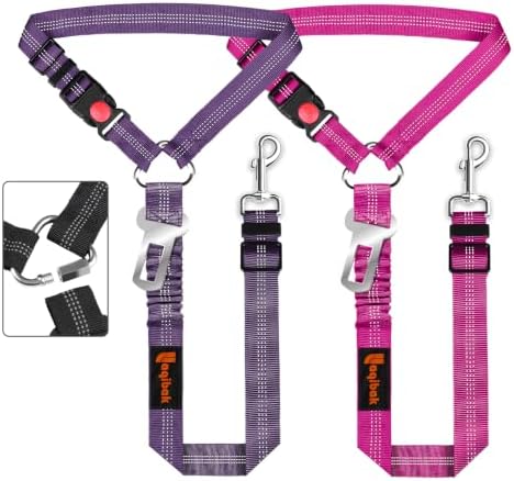 Laqibak Removable Dog Seat Belt Harness for Car, 3 in 1 Pet Seatbelt Leash by laqibakProductcollection