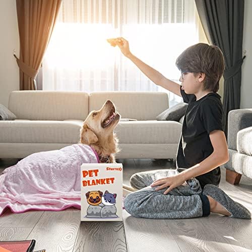 Premium Soft Dog Blankets for Large Dogs, Large Cat Blanket Calming Washable for Bed Couch Protection Cover, Dog Essentials for Dog, 66 * 82 inches, Pink - Image 5