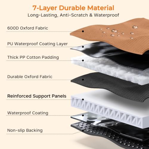 URPOWER Hard Bottom Dog Car Seat Cover, Back Seat Extender for Cars & SUVs - Image 6