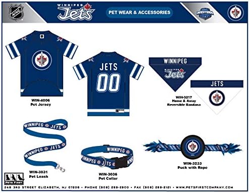 Pets First NHL Winnipeg Jets Jersey for Dogs & Cats, Large. - Let Your Pet be a Real NHL Fan! - Image 4