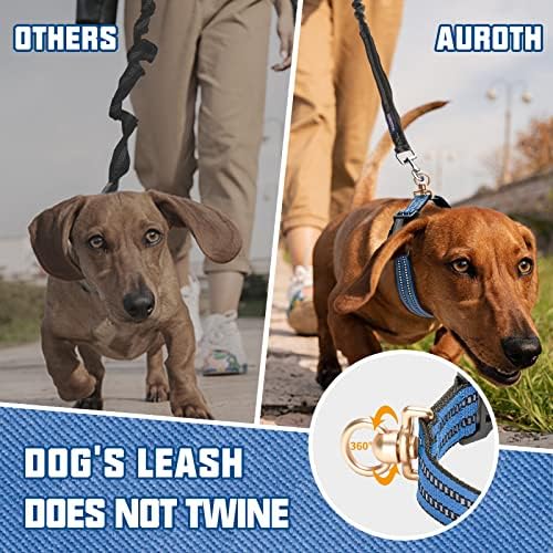 Auroth Dog Collar for Medium Large Dogs, Reflective Dog Collar, Soft Nylon Adjustable Dog Collars with Heavy Duty Metal D Ring Tangle Free (Large:15.7"-27.1", Dark Blue) - Image 3