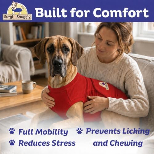 Surgi Snuggly Dog Surgery Recovery Suit, Cone Alternative, Spay/Neuter 2XL - Image 4