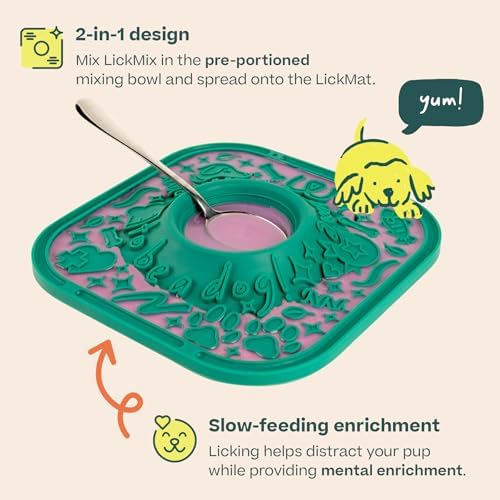 Woof LickMat, Slow Feeder Mat for Dogs, Lavender - Image 3