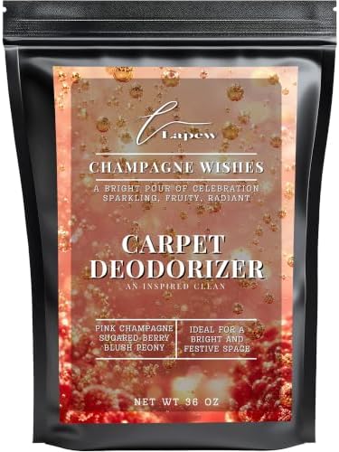 Lapew Champagne Wishes Carpet Deodorizer Powder - Pet Safe Freshener for Vacuuming | Scented Odor Eliminator for Home | 36 oz by Lapew