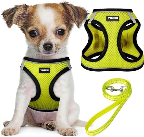 No Pull Dog Puppy Harness and Leash Set Reflective Mesh Vest Large by YIMEIS