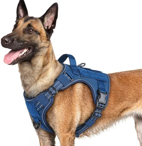 rabbitgoo Tactical Dog Harness for Large Dogs, No Pull Service Pet Vest by rabbitgoo