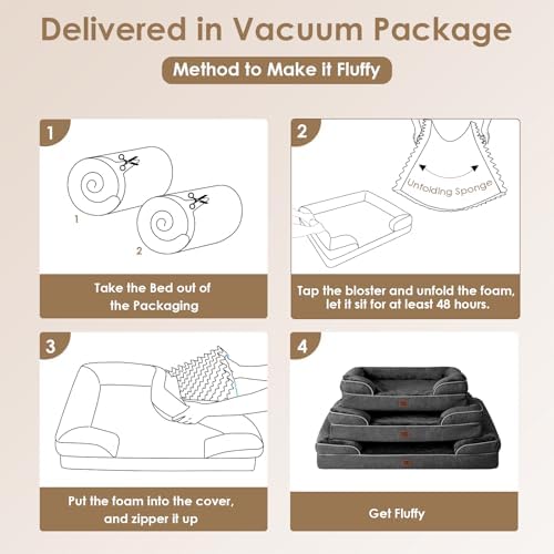 EHEYCIGA Orthopedic XXL Dog Bed, Waterproof Washable XL Big Pet Bed 48" - Image 7