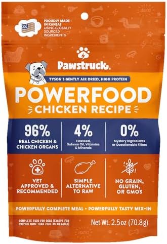 Pawstruck Air Dried Dog Food Chicken Recipe, Grain Free, Made in USA, 2.5oz by Pawstruck