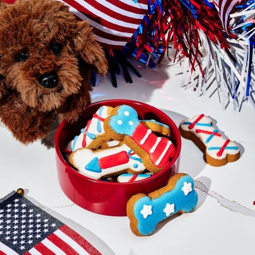 Americana Dog Cookie Gift Set, 250th Birthday, Labor Day, Set of 8 - Image 5