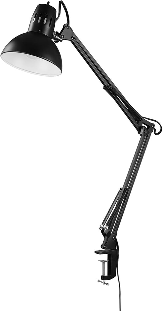 Globe Electric 12641 Architect 32" Swing-Arm Clamp-On Lamp, Black Architect, Finish, LED Bulb Included by GlobeElectric