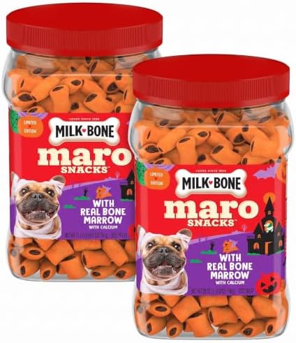 Milk-Bone MaroSnacks Dog Snacks, Halloween Dog Treats, 25 oz. Canister (Pack of 2) by Milk-BoneDogTreats