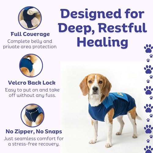 Surgi Snuggly Dog Surgery Recovery Suit, Cone Alternative, Spay/Neuter M - Image 3