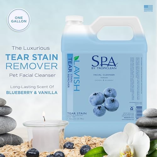 TropiClean SPA Tear Stain Remover for Dogs, Blueberry Facial Wash, 1 Gallon - Image 2