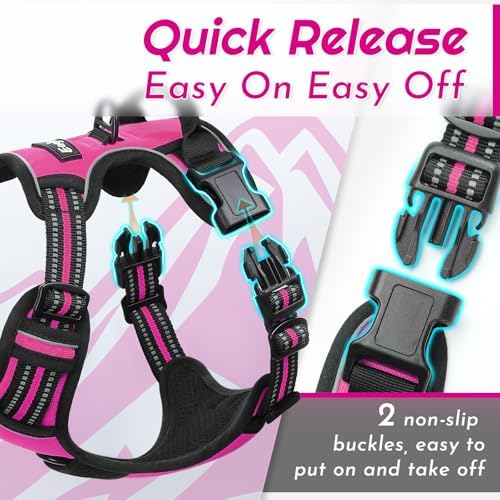 Eagloo Dog Harness for Large Dogs, No Pull Pet Vest with 2 Leash Clips - Image 5