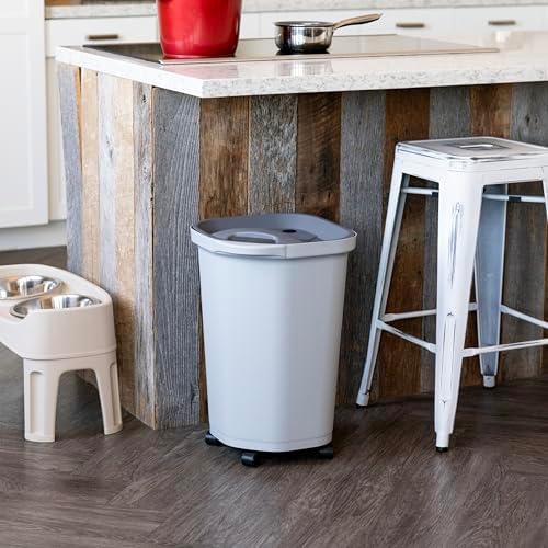 IRIS USA Dog Food Storage Container, Up to 25 lbs, Gray/Dark Gray - Image 6