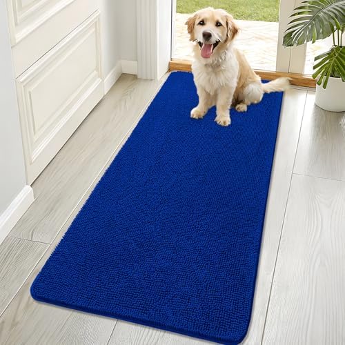 OLANLY Dog Door Mat for Muddy Paws 70x32, Super Absorbent Chenille Mud Mat by OLANLY