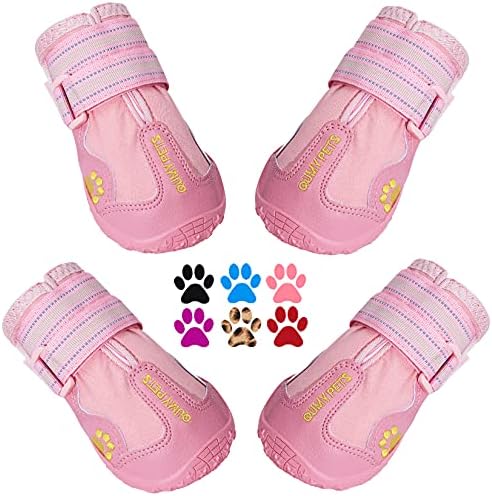 QUMY Dog Shoes for Hot Pavement, Dog Snow Boots & Paw Protectors for Winter by QUMY
