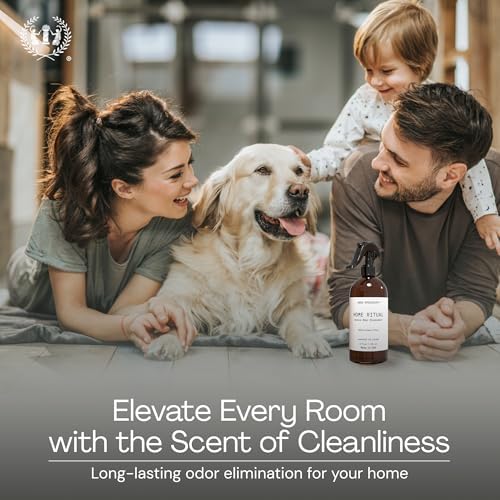 Muse Apothecary Home Ritual Active Odor Eliminator Spray - Furniture Deodorizer Spray & Bathroom Odor Eliminator for Home - Essential Oil Air Freshener - 8oz, Fresh Linen - Image 2
