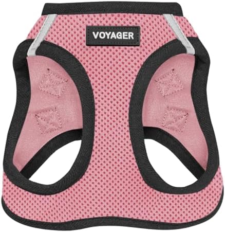 Voyager Step-in Air Dog Vest Harness - Pink/Black Trim, Large by BestPetSuppliesLLC