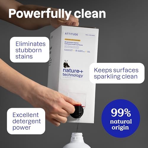 ATTITUDE All Purpose Cleaner Refill, EWG Verified, Citrus Zest, 135 fl oz - Image 3