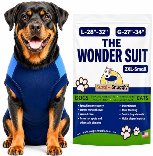 Surgi Snuggly Dog Surgery Recovery Suit, Cone Alternative, Spay/Neuter 2XLS by Surgi%7ESnuggly