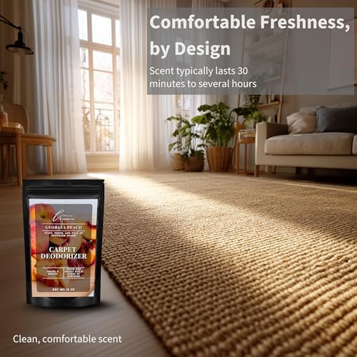 Lapew Georgia Peach Carpet Deodorizer Powder - Pet Safe Freshener for Vacuuming | Scented Odor Eliminator for Home | 16 oz - Image 5