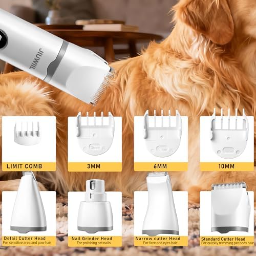 Dog Clippers for Grooming,4 in 1 Dog Grooming Kit Hair Clipper - Image 4