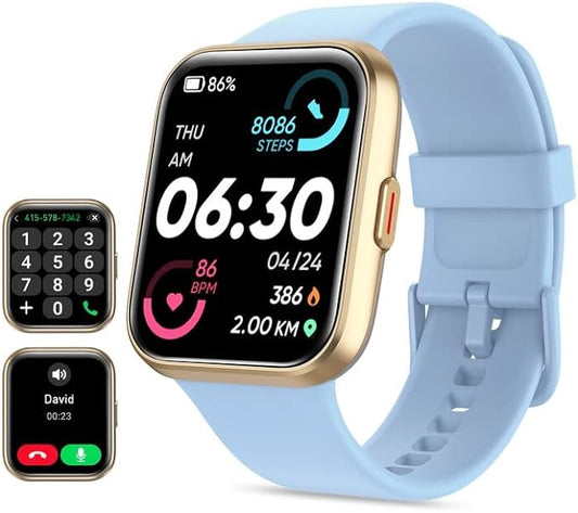 Tensky Smart Watch for Men Women(Call Receive/Dial), Alexa Built-in, 1.8" Touch Screen Fitness Tracker with Heart Rate Sleep Tracking, 100 Sports Modes, 3ATM Waterproof Smartwatch for Android iPhone by Tensky