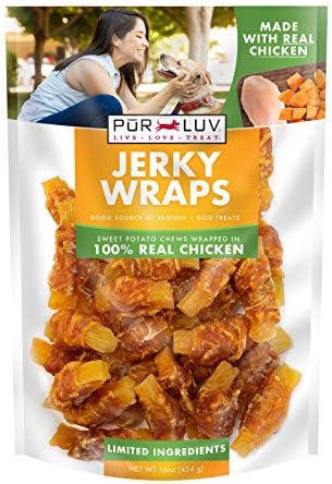 Pur Luv Chicken Wrapped Sweet Potato Dog Treats,16 Oz by PurLuv