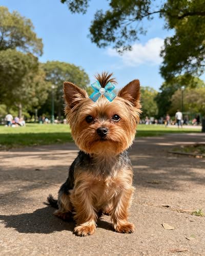 PET SHOW 100 Pack Dog Hair Bows with Rubber Bands for Small Medium Dogs Girls Boys Female Male Puppies Yorkies Topknot Cats with Long Hair Assorted Random Pet Grooming Accessories - Image 6