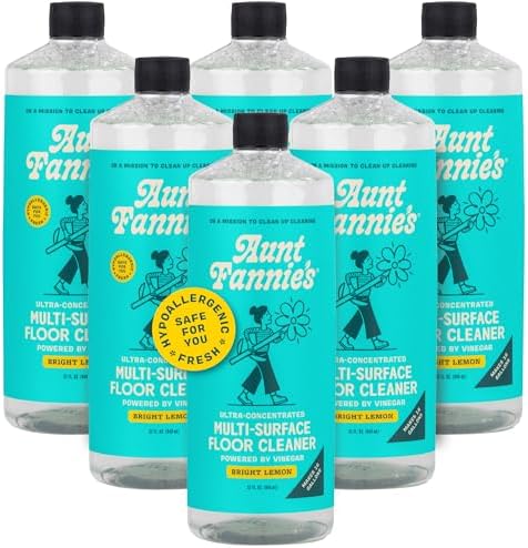 Aunt Fannie's Ultra Concentrated Vinegar Floor Cleaner, Lemon, 6 Pack by AuntFannies