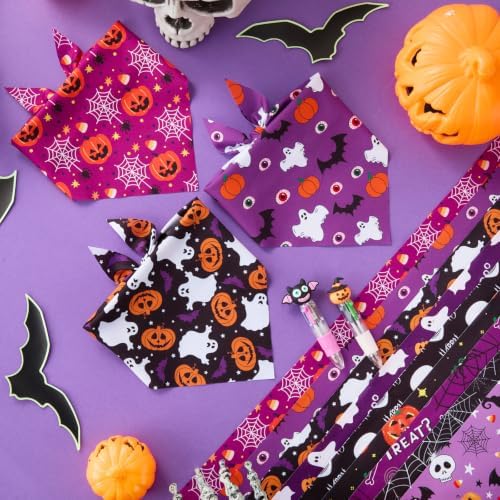 Weewooday 50 Pcs Halloween Dog Bandanas Bulk for Large Pets Charm Grooming - Image 5