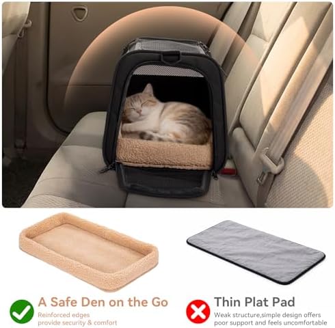 PETSFIT Large Cat Carrier with Patented Safety Buckles,Big Cats Up to 20 lb - Image 4