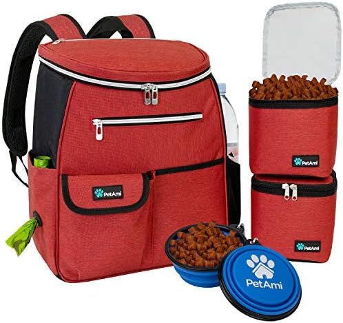 PetAmi Dog Travel Backpack 27L Airline Approved Pet Supplies Bag, Red by PetAmi