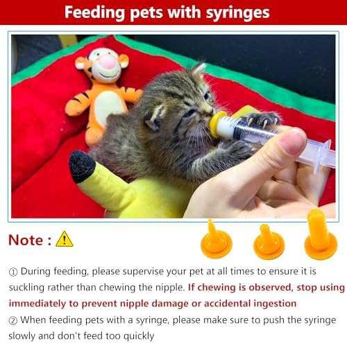 Pet Feeding Bottle and Syringe Set for Puppies and Kittens - Image 2
