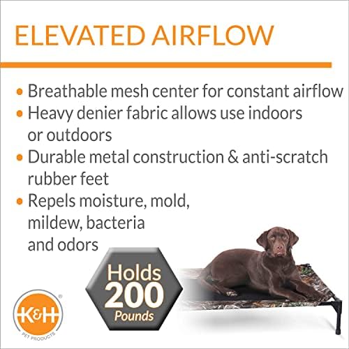 K&H Outdoor Elevated Dog Bed for Medium & Large Pets, Camo, Large 42x30in - Image 3
