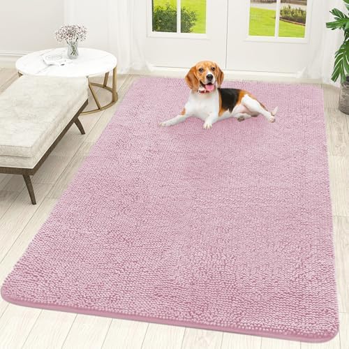OLANLY Dog Door Mat for Muddy Paws 70x46, Super Absorbent Chenille Mud Mat by OLANLY