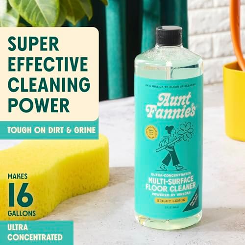Aunt Fannie's Ultra Concentrated Vinegar Floor Cleaner, Lemon, 6 Pack - Image 2