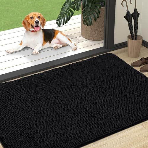 OLANLY Dog Door Mat for Muddy Paws 47x32, Super Absorbent Chenille Mud Mat by OLANLY