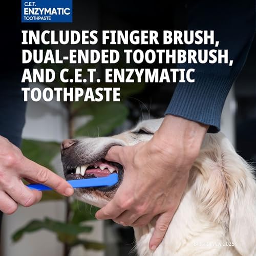 C.E.T. Oral Hygiene Kit for Dogs, Poultry flavor Toothpaste with Toothbrush - Image 5