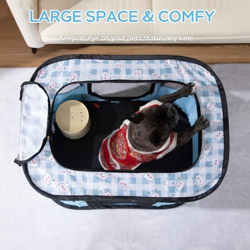 XRG Foldable Pet Playpen,Indoor Cat cage Puppy Crates L(35.4"x27.6"x23.6") - Image 4