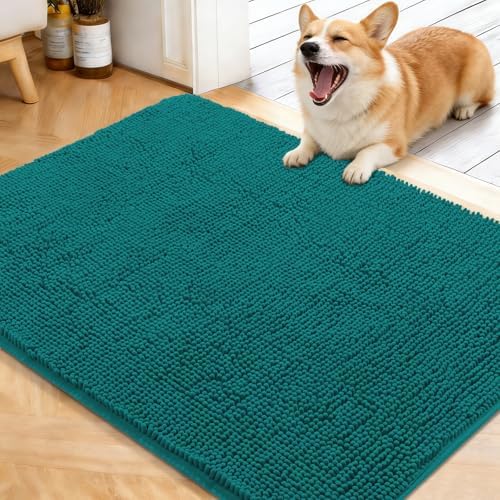 OLANLY Dog Door Mat for Muddy Paws 40x32, Super Absorbent Chenille Mud Mat by OLANLY