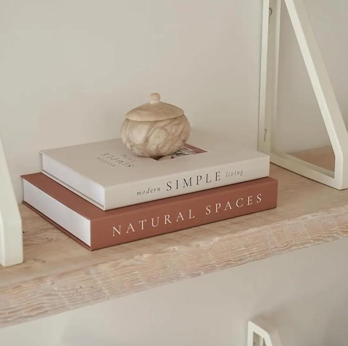 Decorative Books for Home Decor,2 Pcs Modern Minimalist Faux Book for Home Decoration,Coffee Table Decor,Living Room Aesthetic Accent (E3) - Image 4