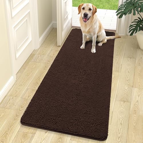 OLANLY Dog Door Mat for Muddy Paws 70x24, Super Absorbent Chenille Mud Mat by OLANLY