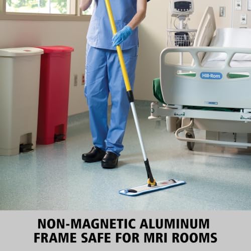 Rubbermaid Commercial Products HYGEN Microfiber Quick-Connect Mop Frame 18 inch Silver for Janitorial/Professional/Industrial Cleaners for Heavy-Duty Floor Cleaning/Mopping/Dusting - Image 5